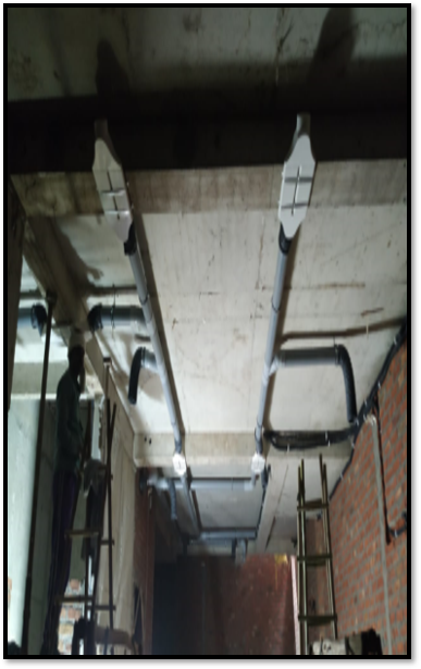 Fresh air ventilation duct installation