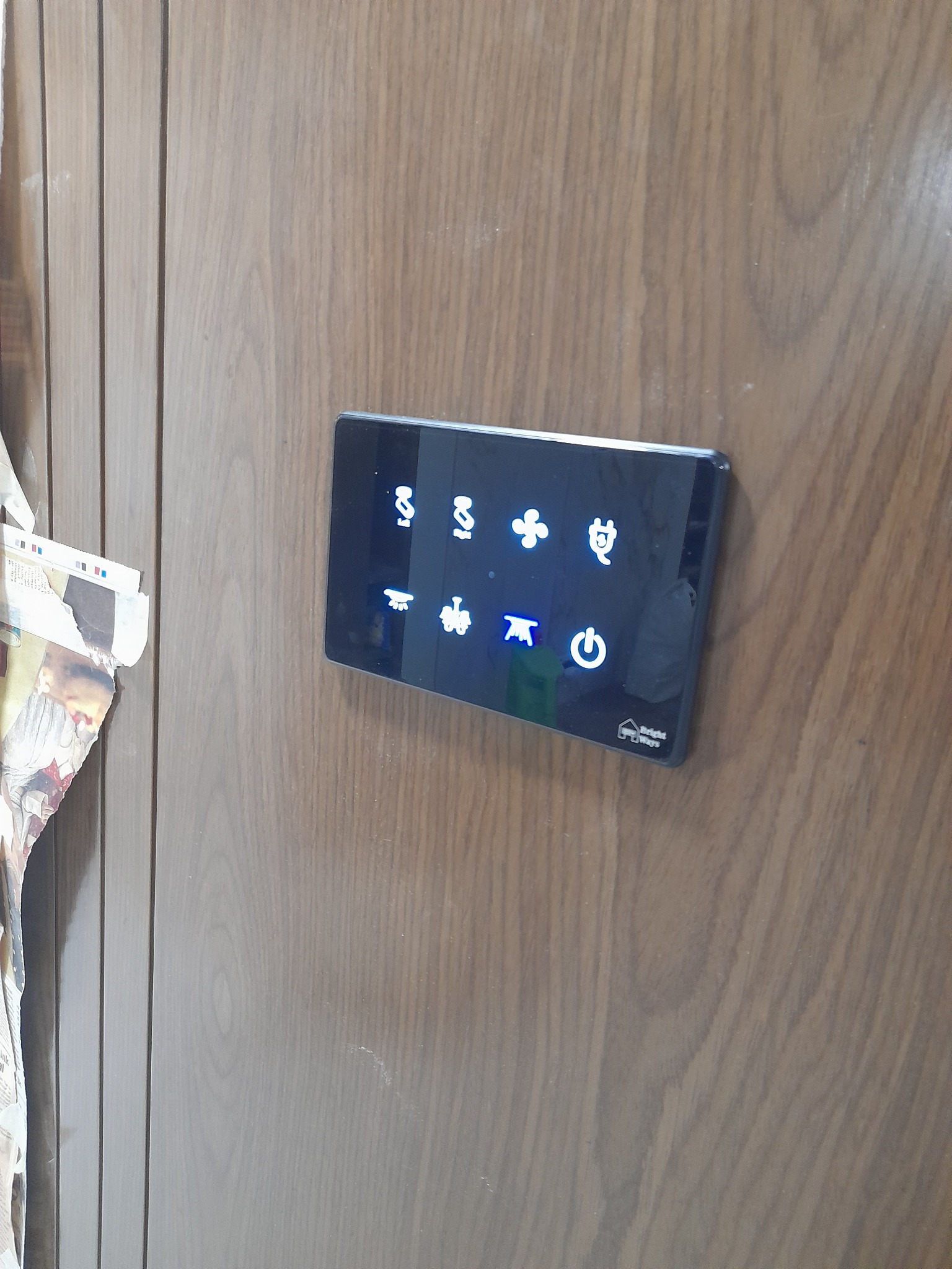 Touch panel integrated in wood finish